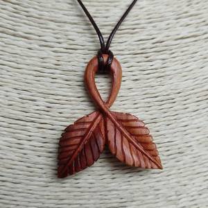 GUIDE POUR LES FEMMES HOMMES NATUREL GRAND BOHO TRIBAL SONO BOIS Pendentif sur cordon réglable Collier fait main - Product Image 5