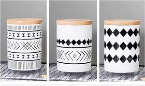 Pot en céramique pour le rangement de la cuisine et l'organisation des aliments, pot en céramique élégant pour la maison et la table à manger, design personnalisé et prix bas - Product Image 4