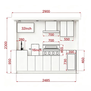 Cocina Exterior en Forma de <span class=keywords><strong>L</strong></span> con Barbacoa y Refrigerador, Conjunto Modular de Cocina Exterior con Parrilla y Refrigerador - Product Image 5