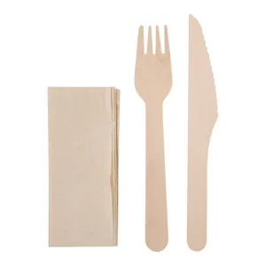 Set di posate usa e getta ecologiche Akebia: gadget verdi per una ristorazione sostenibile - Product Image 1
