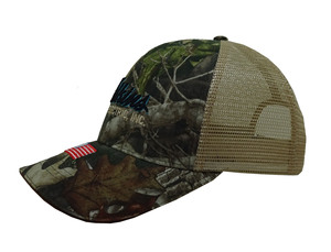 Sombrero de camionero de tela de malla/algodón de perfil medio estructurado ajustable de alta calidad con ala curvada de 6 paneles con logotipo personalizado de estilo deportivo - Product Image 2