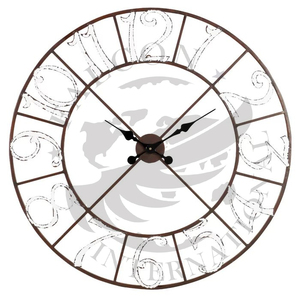 Reloj de pared minimalista nórdico de arte creativo Retro, números silenciosos de hierro de cuarzo para decoración del hogar para sala de estar, patrón abstracto - Product Image 1