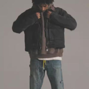 เสื้อแจ็กเก็ตผ้าแคนวาสสำหรับผู้ชายทำจากผ้าฝ้ายย้อมสี100% ปรับแต่งได้2025บริการ OEM - Product Image 2