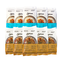BIFUM 10-Pack Premium Gluten-Free High Fiber 2-Minute Cooking Healthy Instant Meals Dried White Brown Rice Vermicelli Bag
