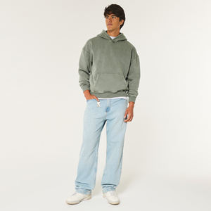 <b>Men's</b> 100% Cotton 500gsm Blank Heavy Weight <b>Thick</b> Printing Logo Drop Shoulder Flock Hoodies Sweatshirt Custom Print <b>Hoodie</b> <b>Men</b> - Product Image 2