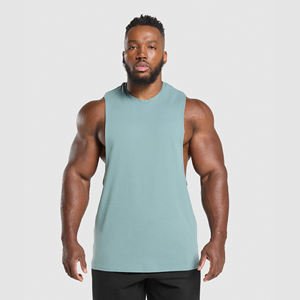 Ropa deportiva ligera para hombre, camiseta sin mangas para gimnasio, chaleco informal de verano con cuello redondo, diseño transpirable, venta al por mayor - Product Image 5