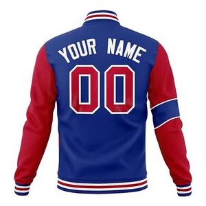 Blouson bombardier léger avec texte cousu logo respirant confortable OEM couleur Varsity College Baseball Jacket pour hommes adultes - Product Image 5