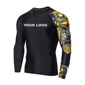 ชุดรัชการ์ดแขนยาวผ้าสแปนเด็กซ์โพลีเอสเตอร์ระบายอากาศสำหรับผู้ชายพิมพ์ลายแบบกำหนดเอง - Product Image 5