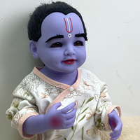 Muñeca Reborn de Vinilo de 55 cm, Figura de Juguete de Dios Hindú, Dios Indio Krishna, Estatua Religiosa, Regalo