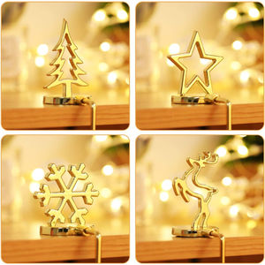 Set of 4 <b>Christmas</b> Decoration Stocking Hanger <b>for</b> Mantel Stocking Hooks Mantle Stocking Holders Hanger <b>for</b> Hot Sale - Product Image 2