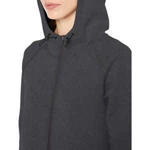 Sudadera con capucha de algodón transpirable para mujer con estampado personalizado de manga larga estilo pulóver con cremallera en el hombro para ropa de gimnasio - Product Image 2