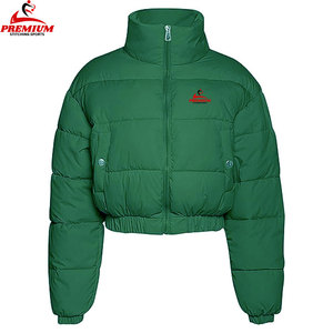 Stylish Puffer Jacket Women Crop Style <b>Warm</b> Puffer Jacket for Daily Wear - Product Image 3