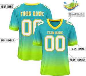 Camiseta de fútbol americano juvenil para hombres y mujeres, Camiseta deportiva personalizada con nombre impreso cosido y diseño de malla numérica - Product Image 6