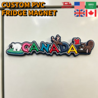 Fabrik-Kanada 3D Gummi-Kühlschrankmagnete PVC Weiche Gummi-Kühlschrankmagnete Reise-Souvenir Magnetischer Gummi für Kühlschränke