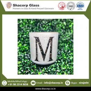 Nuevo Vidrio Personalizado con el Alfabeto Mercurio para Velas, Suave con Acabado en Lámina Dorada, Procedente de la India - Product Image 2