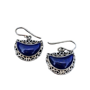 Boucles d'oreilles Lapis Lazuli dernier Design paire/boucles d'oreilles en pierre naturelle Lapis Lazuli - Product Image 2
