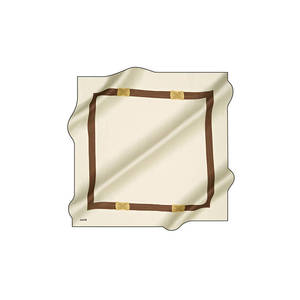 Off-White Silk Crepe Satin Patterned Square Scarf - Product Image 1