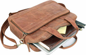 Premium Leather Laptop Bag Handmade Full Grain <b>Briefcase</b> with Luxury Shoulder Satchel Soft Office Business Travel - Product Image 5