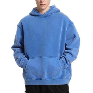 Unisex Acid Wash <b>Hoodie</b> Heavyweight <b>Fleece</b> Vintage Cotton Sweatshirt <b>Oversized</b> <b>Mens</b> Hoodies for <b>Men</b> Women Solid - Product Image 1