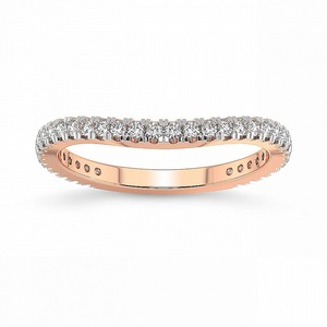 Anillo de Eternidad Completo Equilibrado con Diamantes Cultivados en Laboratorio de 0.38 Ct Tw, Oro Sólido de 14K, Color FG, Claridad VS, Ritmo de Diamantes de 29 Unidades - Product Image 3