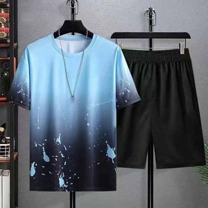 Ensemble pour hommes short deux pièces t-shirt fabricant Streetwear logo personnalisé été décontracté pantalon 2 pièces chemise homme sublimée personnalisée - Product Image 2
