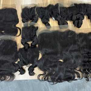 Varios tipos de texturas en frontal, cierre. Producto mejor vendido: cuerpo ondulado, rizado profundo, rizo de huevo, birmano, liso natural, .. - Product Image 5