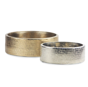 Lot de 2 jardinières rondes en métal au design martelé en laiton AK en or et argent pour ornements de décoration intérieure - Product Image 1