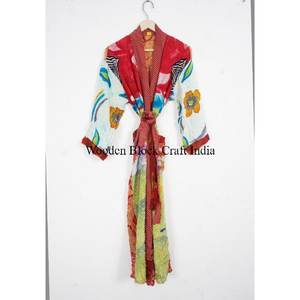 Silk <b>Kimono</b> Handmade <b>Kimono</b> Long Jacket Silk Dressing Gown Wedding <b>Kimono</b> Patchwork <b>Kimono</b> <b>Cardigan</b> For Women - Product Image 1
