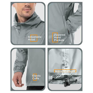 Chaqueta cortavientos Softshell para hombre con logotipo personalizado, a prueba de viento, transpirable, diseño reflectante, descuentos por pedidos a granel - Product Image 4