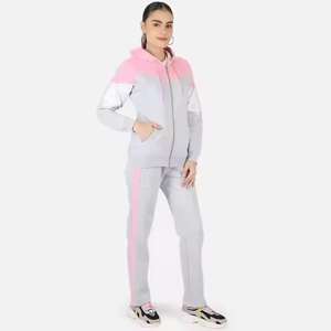 Chándal personalizado para mujer, conjunto de pantalones de dos piezas, chándal de felpa francesa de algodón 100%, Conjunto de sudadera con capucha y Jogger para mujer - Product Image 3