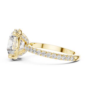 Anillo Elegante de Diamante Cultivado en Laboratorio con Corte Redondo, Joyería Clásica para Compromiso y Boda para Damas, Proveedor Mayorista OEM - Product Image 5
