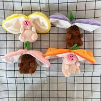CHAUDE réversible capybara peluche porte-clés Fruit transformer Fraise Carotte Pêche raisin capybara peluche animal en peluche jouet
