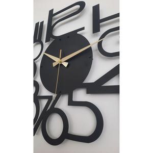 Orologio da parete in metallo nero-orologio da regalo-orologio da casa/ufficio-60X60 Cm