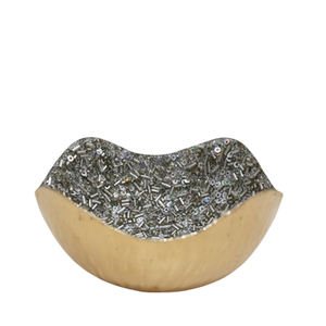 Vente en gros bougeoir votif en fer et perles couleur or bougeoir au design de luxe pot à bougies pour fête noël décoration intérieure - Product Image 3