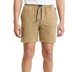 บริการ OEM ราคาสมเหตุสมผล กางเกงขาสั้นผู้ชาย สไตล์ล่าสุด ออกแบบเองได้ สตรีทแวร์ กางเกงขาสั้นย้อมสีแบบ Acid Wash - Product Image 1