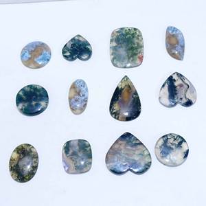 Ágata Musgosa Natural, Piedras Preciosas de Alta Calidad AAA+, Cabujón Suelto de Cuarzo Ágata Musgosa, Forma Mixta Personalizable para Joyería - Product Image 2