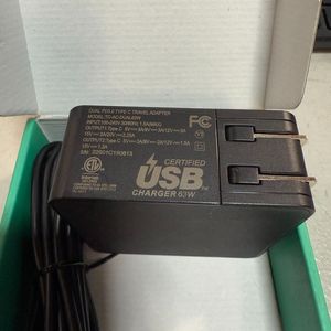 Caricatore da parete Nekteck 63W USB C con Power Delivery 45W, uscita 20V, protezione da cortocircuito, spina pieghevole US, SCP 0.5A, adattatore EU - Product Image 2