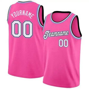 Maillot de basket-ball unisexe de haute qualité pour hommes personnalisable avec logo brodé de taille et nom noir Sublimation Design en gros - Product Image 2