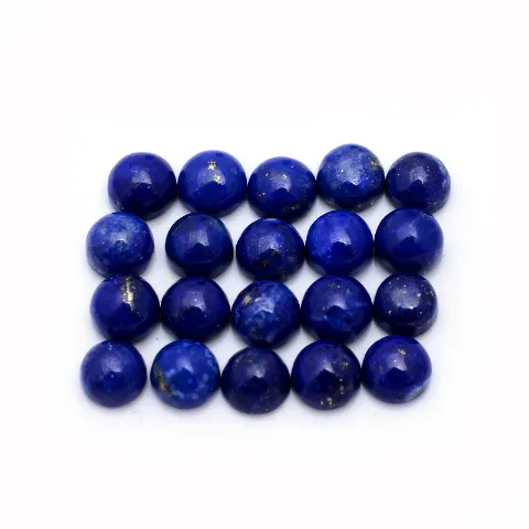 25 Pcs Natural Lapis Lazuli 3mm Round Cabochon 2.4mm Thick Gemstone 4.3 Cts lot Iroc sales High quality gemstone loose stone