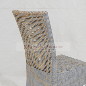 Chaise de salle à manger grise en rotin et bois pour la maison, la restauration, les hôtels, les cafés, les centres de villégiature et les projets de villas – Vente en gros - Product Image 6