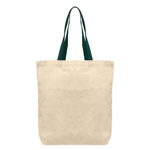 Sac fourre-tout en coton naturel avec sangles colorées, impression de votre logo personnalisé sur le sac, sac promotionnel pour entreprise, cadeau, meilleur emballage - Product Image 3