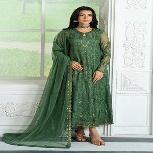 La dernière collection de vêtements de fête salwar kameez pour femmes vêtements de style inde et pakistanais robe en mousseline de soie vêtements de haute qualité - Product Image 1