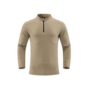 Sweat-shirts d'hiver brodés pour hommes avec détection par aiguille, 100 % coton molletonné, demi-zip, design décontracté et sportif - Product Image 4