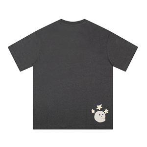 High Street Fashion Wholesale Camiseta de algodón orgánico para hombres y unisex de gran tamaño de longitud larga con diseño de estampado Puff - Product Image 2