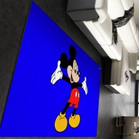 Tapis touffeté antidérapant pour porte, tapis Mickey, tapis touffeté design en laine, tapis naturel écologique