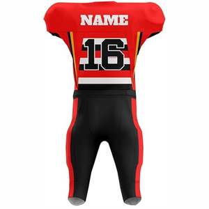 ชุดยูนิฟอร์มอเมริกันฟุตบอลแขนสั้นแบบระบายอากาศคุณภาพสูงสั่งทำพิเศษ ชุดเสื้อเจอร์ซีย์และกางเกงโพลีเอสเตอร์ - Product Image 6