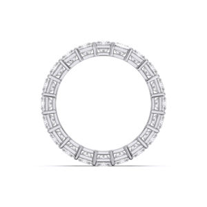 Anillo de banda de eternidad de diamante de corte princesa de moissanita de 7,00 quilates de quilates hecho en platino para ella - Product Image 3