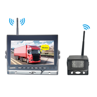 Caméra de recul étanche grand angle 12-24V | Moniteur numérique sans fil à quatre écrans de 7 pouces | Interphone longue portée 200 m sans interférences pour camping-car et camion