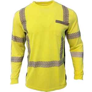 Fabricante hecho a medida de alta visibilidad uniforme de trabajo seguridad reflectante construcción personalizada seguridad camisa de manga larga - Product Image 1