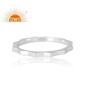Bague en argent sterling au design personnalisé tendance, bijoux sur mesure pour femme, cadeau pour elle, fabricant de bijoux indiens - Product Image 3